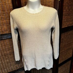 Ana Sweater Knit Cotton blend. Size Medium. Tunic length